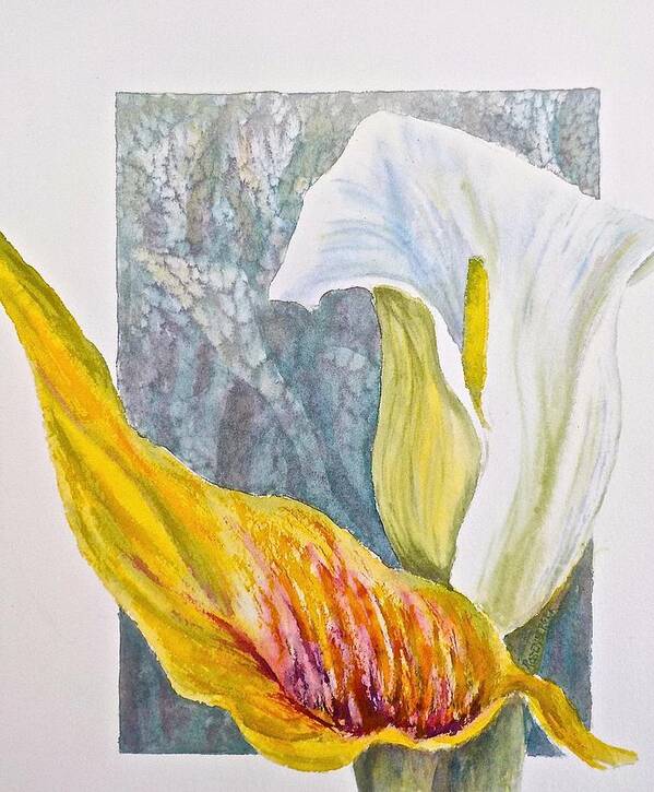 Watercolor Poster featuring the painting Calla Lily by Carolyn Rosenberger