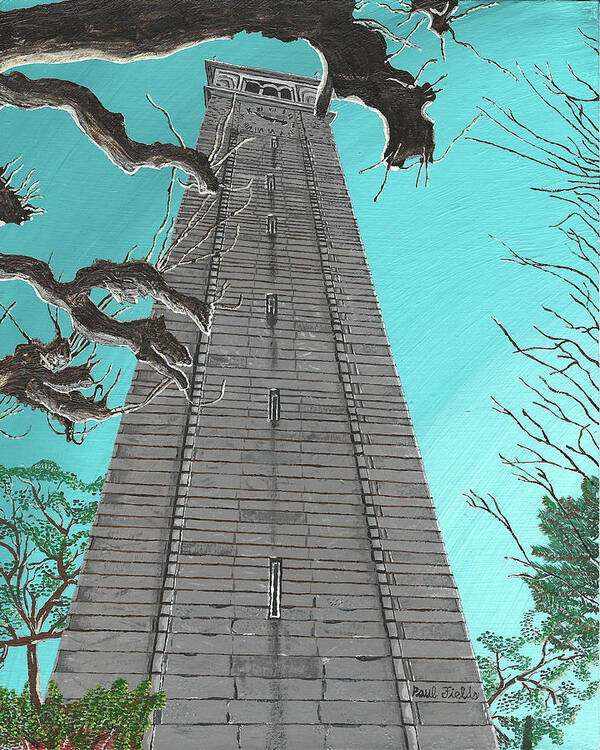 Campaneli Poster featuring the painting Campanile by Paul Fields