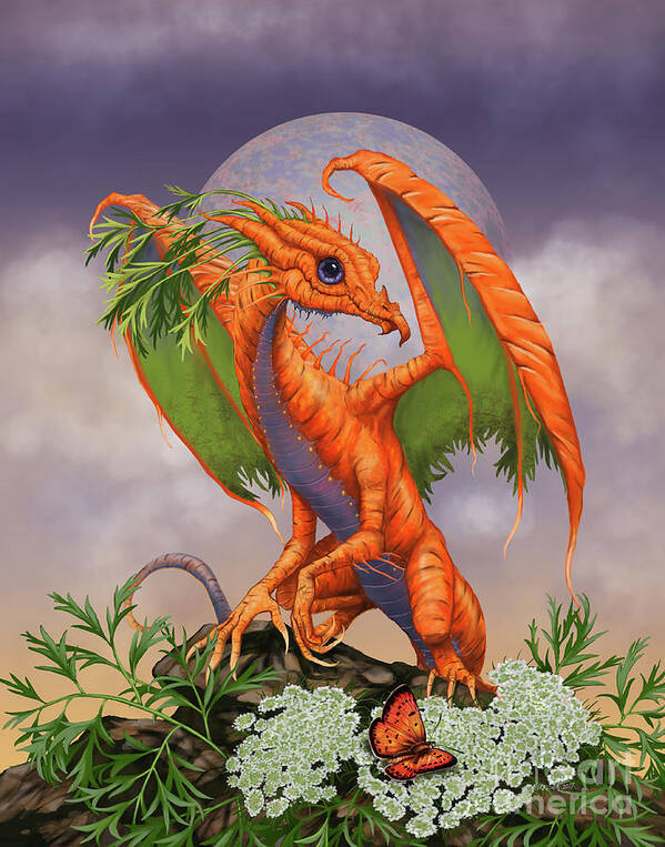 Carrot Poster featuring the digital art Carrot Dragon by Stanley Morrison