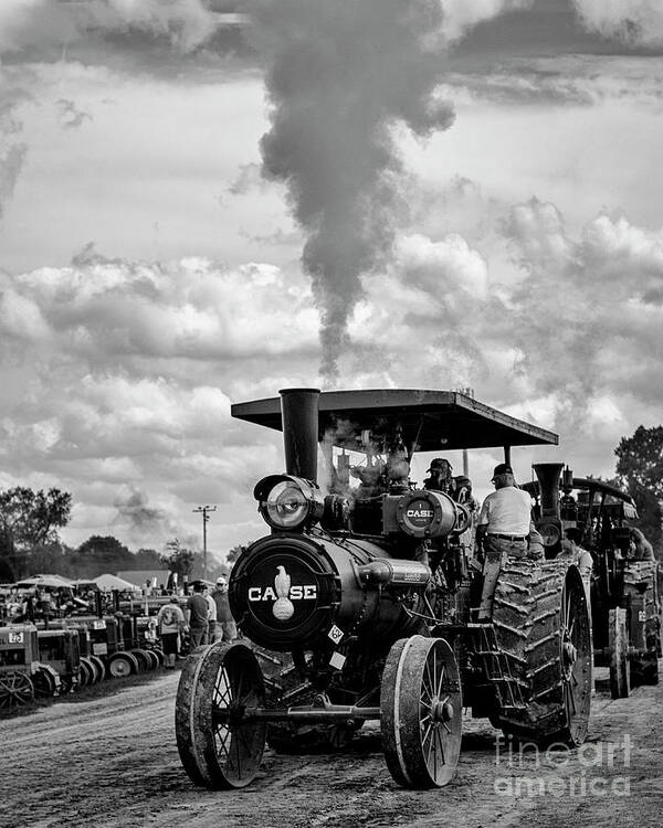 Tractor Poster featuring the photograph Case Tractor Steam Engine by Tamara Becker