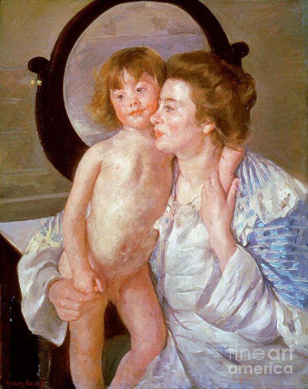 19th Century Poster featuring the photograph Cassatt: Mother And Boy by Granger