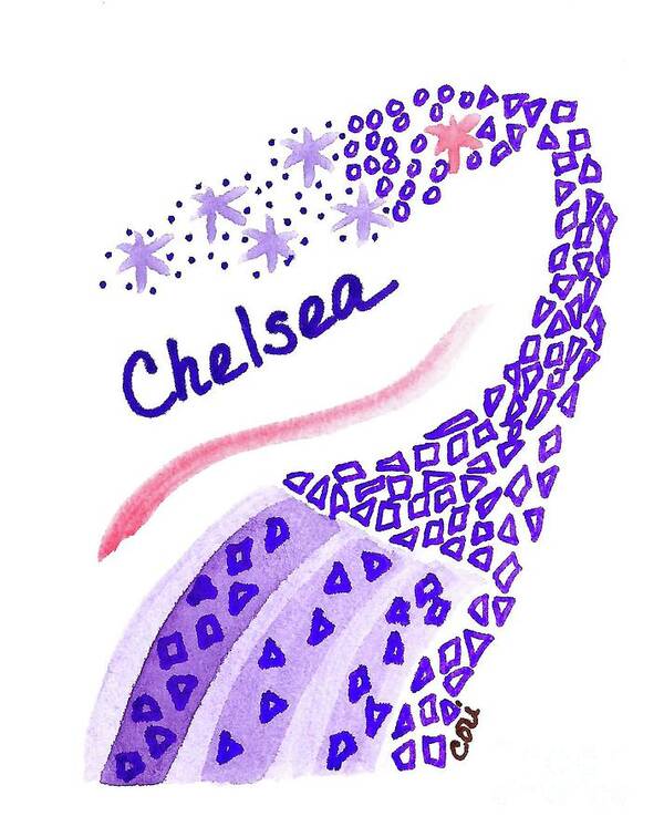 Chelsea Poster featuring the drawing Chelsea by Corinne Carroll