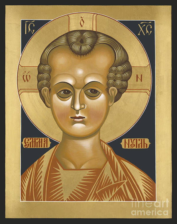 Icon Image Of Christ Poster featuring the painting Christ Emmanuel 004 by William Hart McNichols