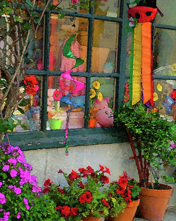 Window Poster featuring the photograph Colorful Window by M Kathleen Warren