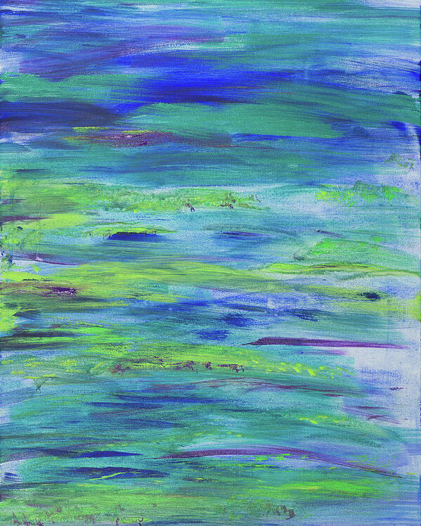 Abstract Poster featuring the painting Colors of Summer by Angela Bushman