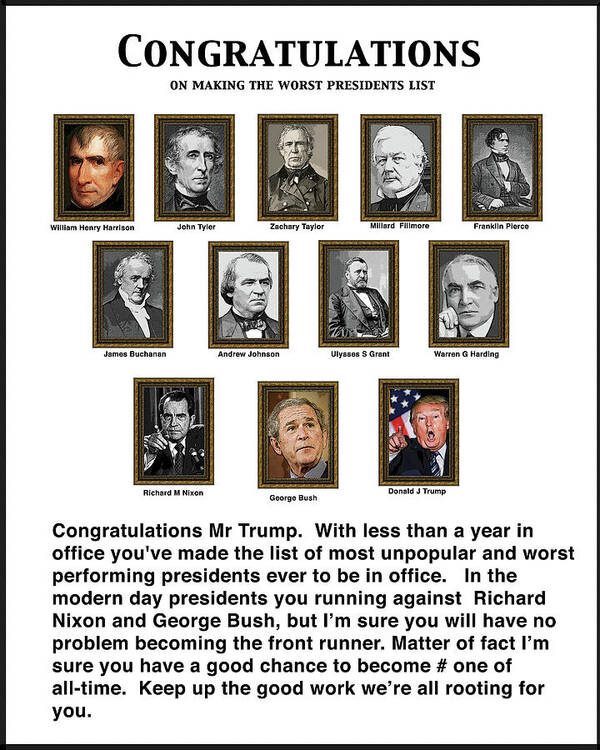 Donald Trump Poster featuring the digital art Congratulations by Joe Palermo
