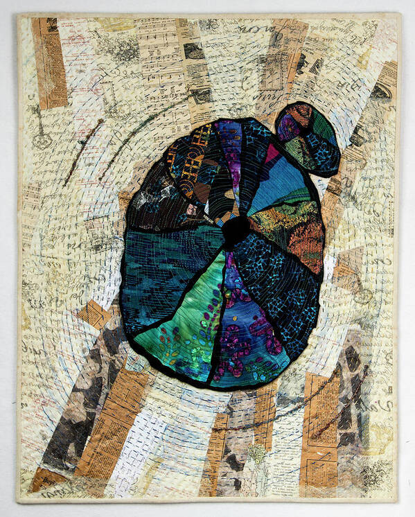 Art Quilt Poster featuring the mixed media Counting the Years by Martha Ressler