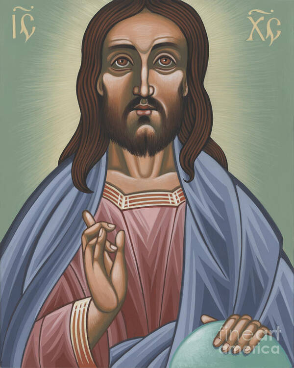 Cristo Pantocrator Poster featuring the painting Cristo Pantocrator 175 by William Hart McNichols