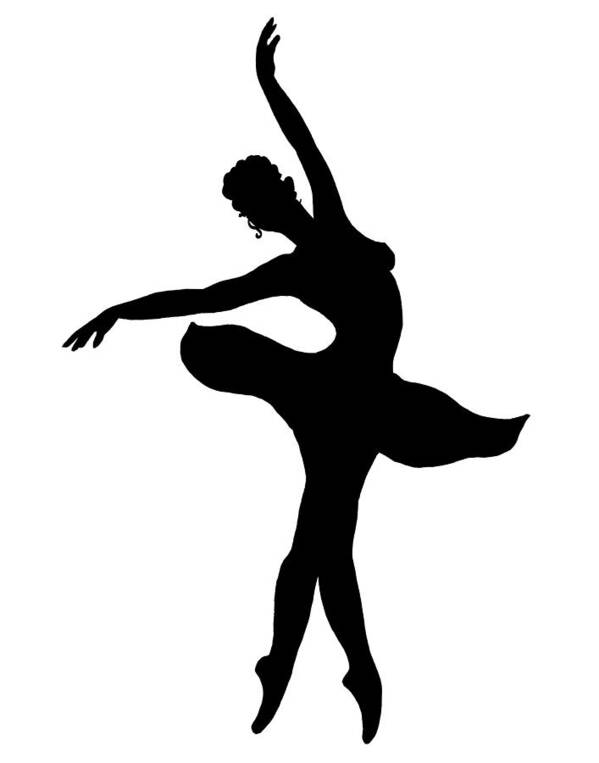 Ballerina Poster featuring the painting Dancing Ballerina Silhouette by Irina Sztukowski