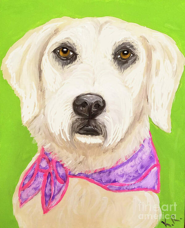 Pet Poster featuring the painting Date With Paint Feb 19 Sally by Ania M Milo