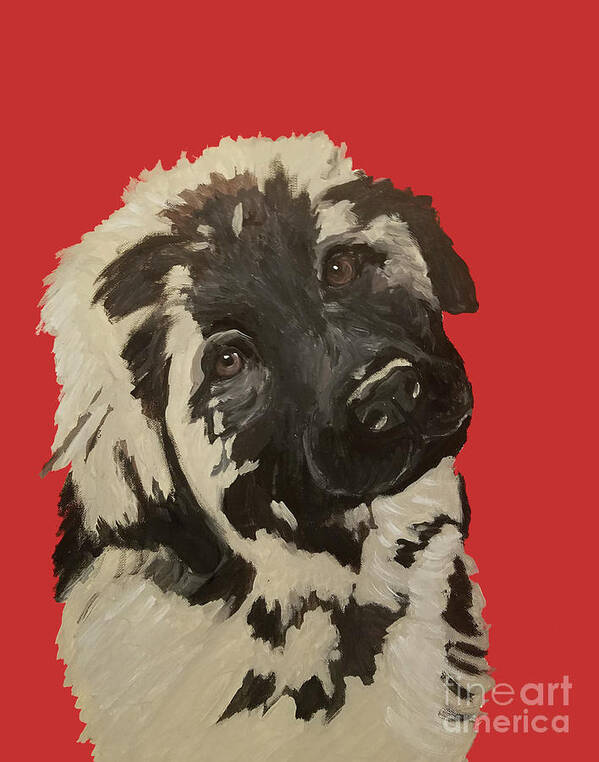 Pet Portrait Poster featuring the painting Date With Paint Sept 18 5 by Ania M Milo