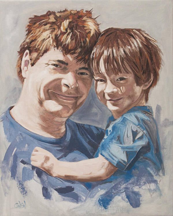 Original Oil Portrait Poster featuring the painting Dave Daven by Rob Owen