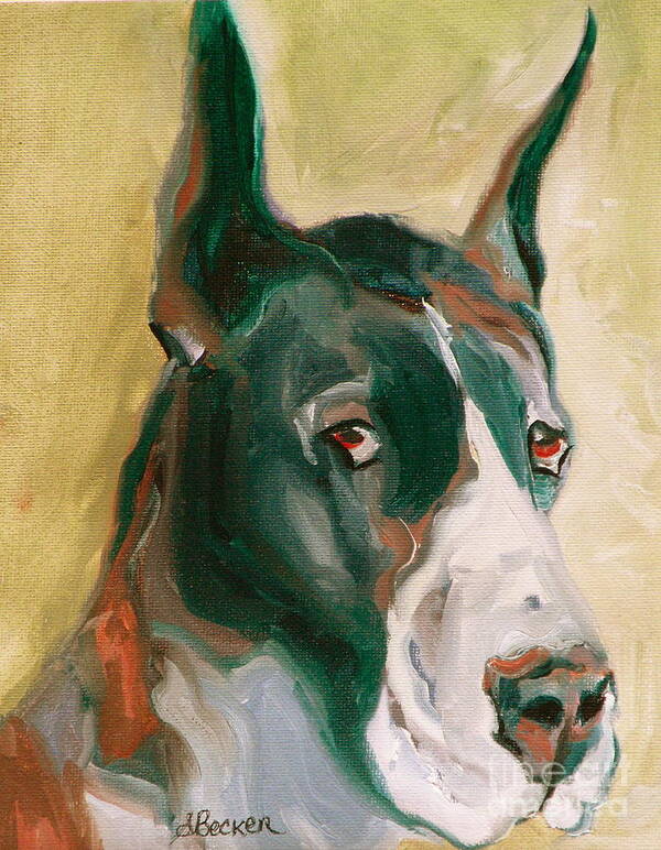 Greeting Cards Poster featuring the painting Delicious Dane by Susan A Becker