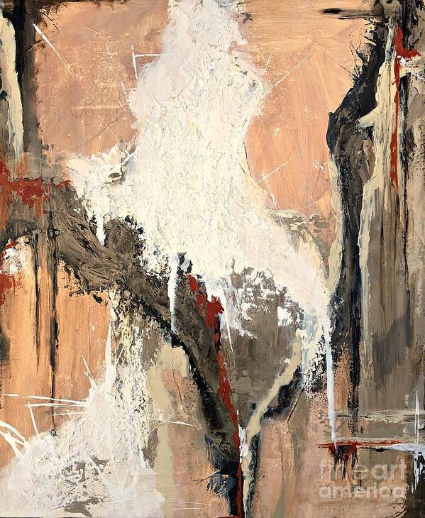 Abstract Poster featuring the painting Desert Varnish by Mary Mirabal