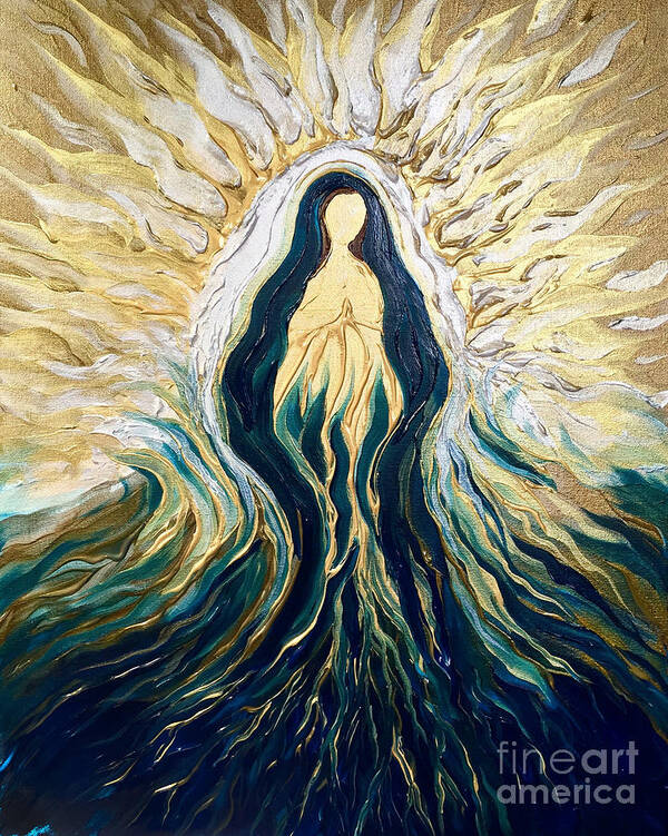 Divine Poster featuring the painting Divine Mother by Michelle Pier