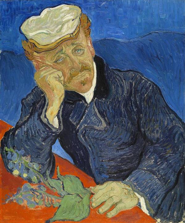 Vincent Van Gogh Poster featuring the painting Doctor Paul Gachet by Vincent Van Gogh
