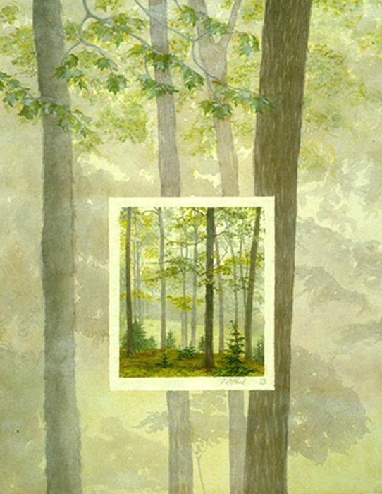 Trees Poster featuring the painting Early Spring by Nancy Ethiel