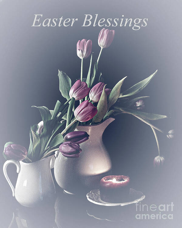Easter Poster featuring the digital art Easter Blessings No. 3 by Sherry Hallemeier