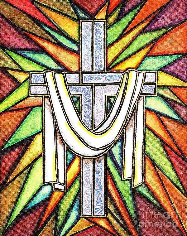 Cross Poster featuring the painting Easter Cross 5 by Jim Harris
