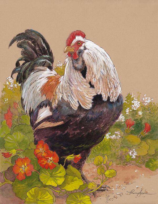 Chicken Poster featuring the painting Emperor Norton by Tracie Thompson