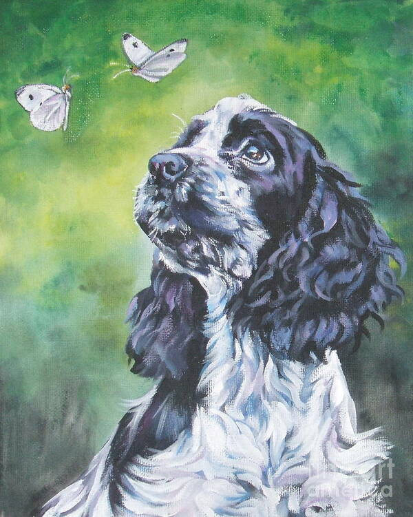 English Cocker Spaniel Poster featuring the painting English Cocker Spaniel by Lee Ann Shepard
