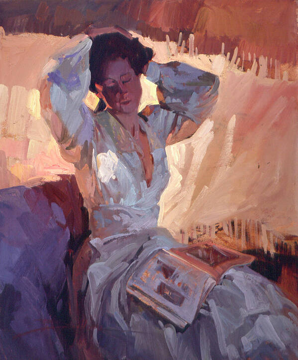 Paintings Of Women Poster featuring the painting Evening Warmth by Elizabeth - Betty Jean Billups