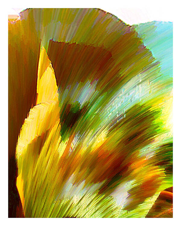 Landscape Digital Art Watercolor Water Color Mixed Media Poster featuring the digital art Feather by Anil Nene