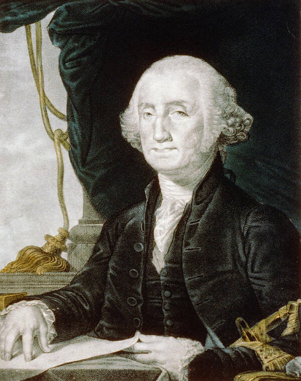 george Washington Poster featuring the photograph First President of The United States of America - George Washington by International Images