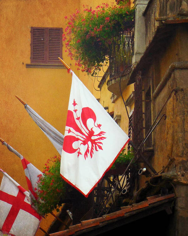 Florence Poster featuring the photograph Florentine Flag by Valerie Reeves