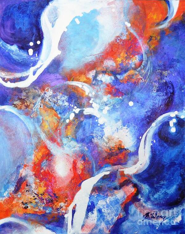 Abstract Poster featuring the painting Flow by Betty M M Wong