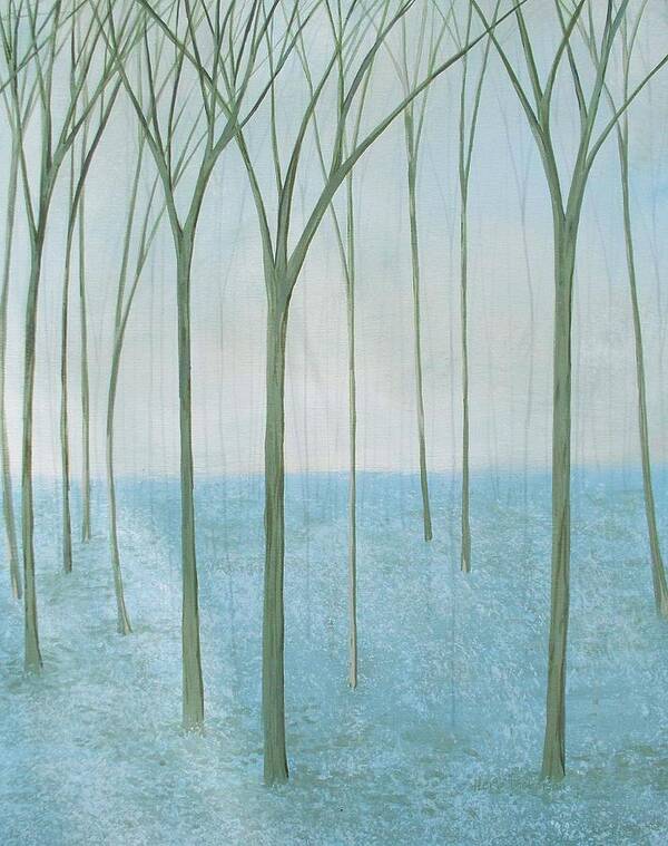 Abstract Poster featuring the painting Forest Delight II by Herb Dickinson