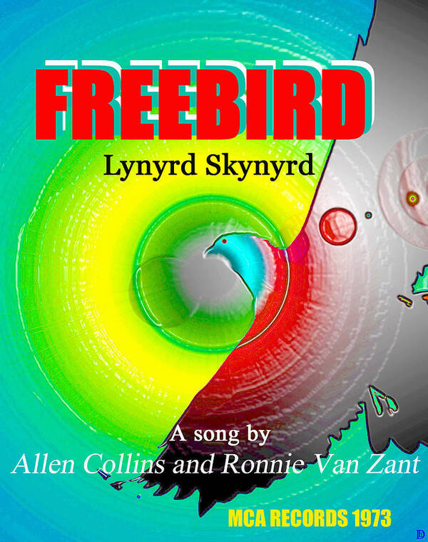Freebird Poster featuring the painting Freebird 1973 by David Lee Thompson