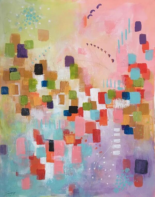 Abstract Poster featuring the painting Fresh Morning by Suzzanna Frank