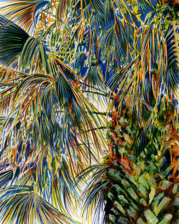Palmetto Poster featuring the painting Fronds by Thomas Hamm