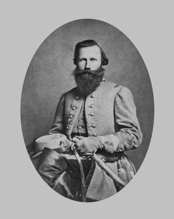 Jeb Stuart Poster featuring the photograph General J.E.B. Stuart - Confederate Army General by War Is Hell Store