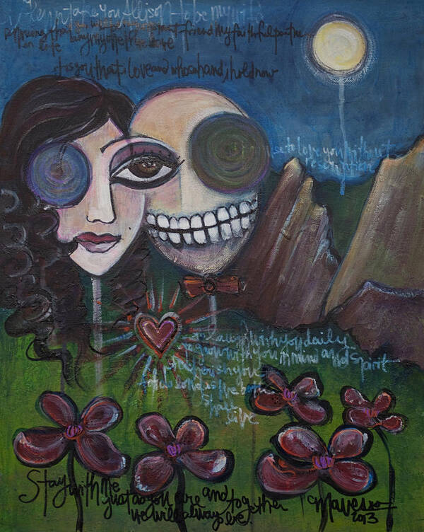 Wedding Poster featuring the painting Glenn and Allison by Laurie Maves ART