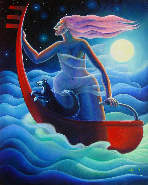 Dreams Poster featuring the painting Going Home by Angela Treat Lyon