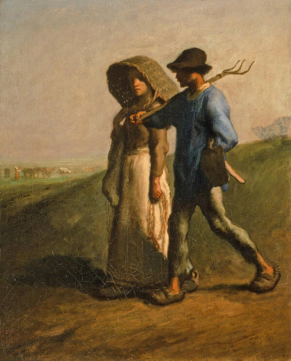 Jean Francois Millet Poster featuring the painting Going to Work by Jean Francois Millet