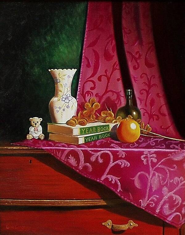 Still Life Poster featuring the painting Grand Ma's Dresser by Gene Gregory