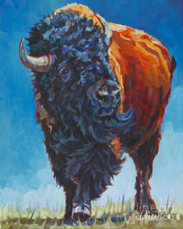 Bison Poster featuring the painting Grant by Patricia A Griffin