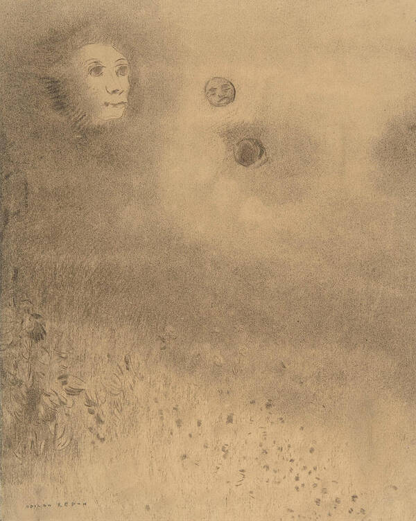 19th Century Art Poster featuring the drawing Hallucinations by Odilon Redon