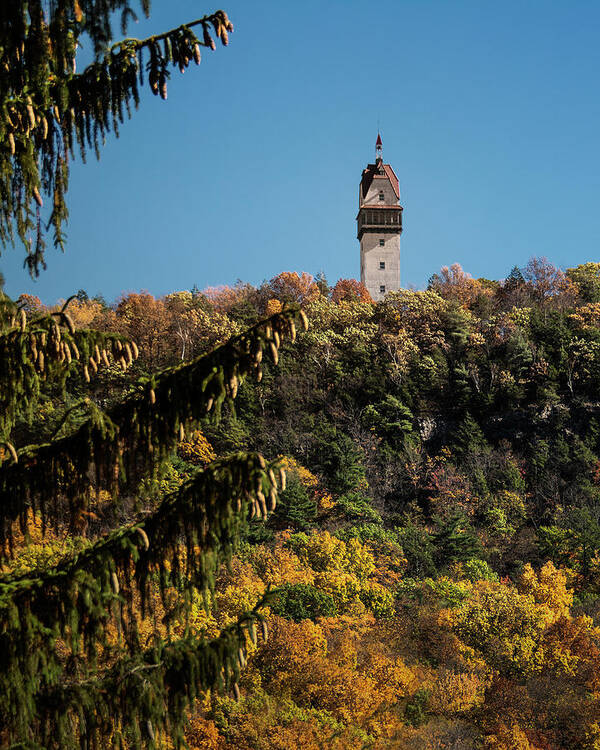 Connecticut Poster featuring the photograph Heublein Tower by Phil Cardamone