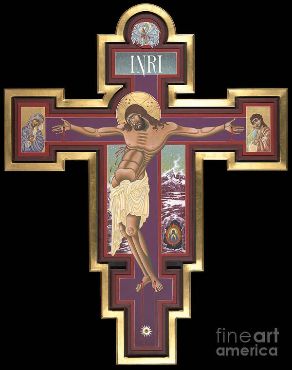 Holy Cross Of The New Advent Poster featuring the painting Holy Cross of the New Advent 162 by William Hart McNichols
