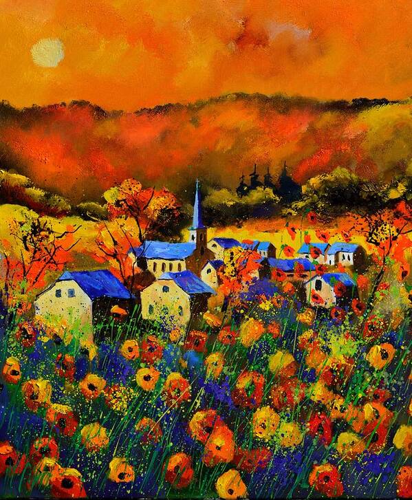 Landscape Poster featuring the painting Houroy 675180 by Pol Ledent