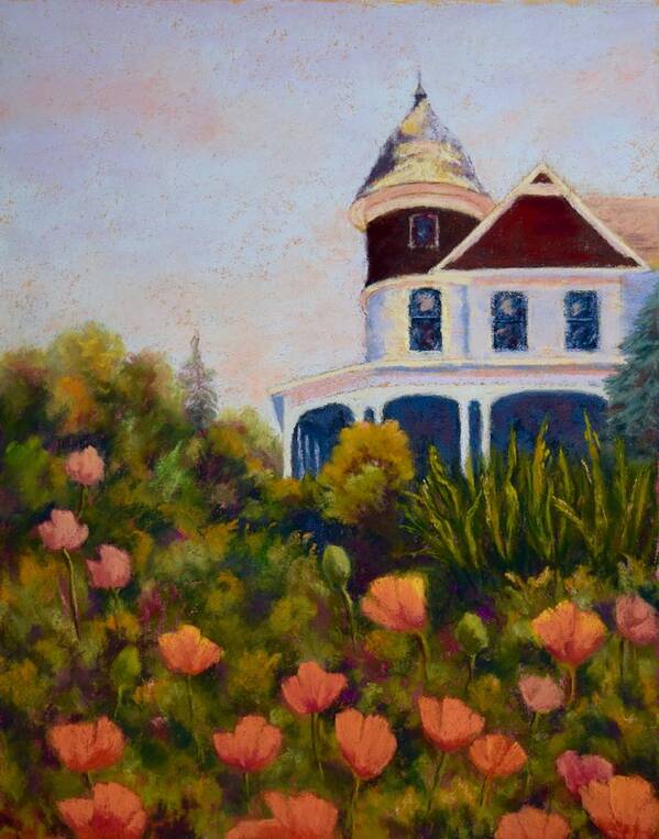 House Poster featuring the painting House on the Hill by Nancy Jolley