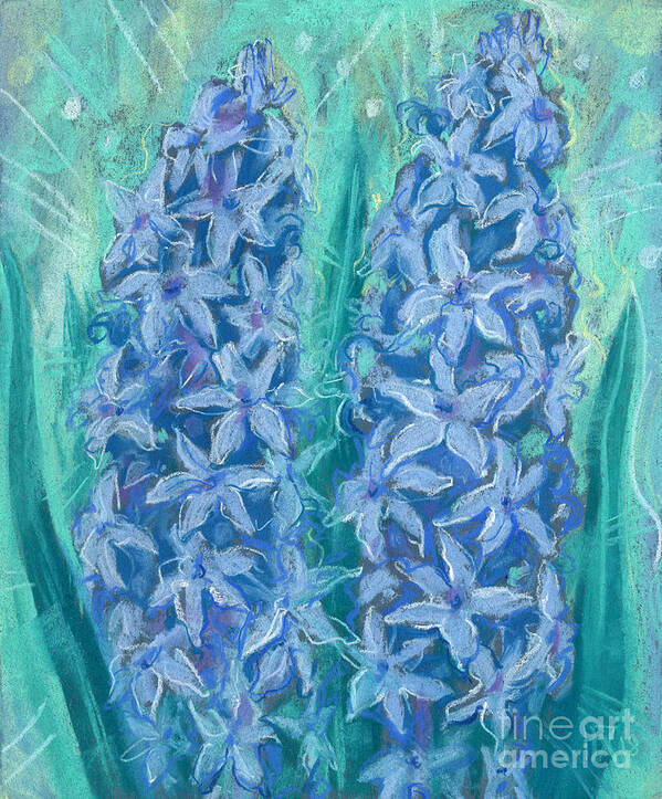 Hyacinth Flower Poster featuring the painting Hyacinths by Julia Khoroshikh