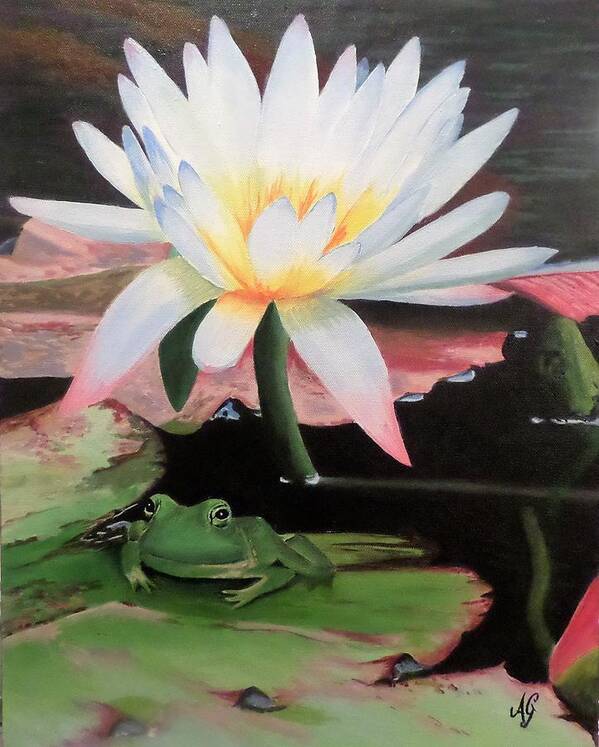 Australia Poster featuring the painting I see a little frog by Anne Gardner