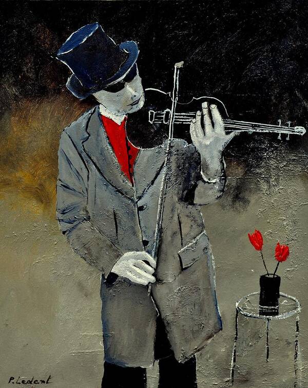 Music Poster featuring the painting I ve two loves by Pol Ledent