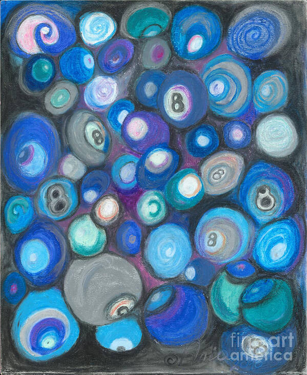Abstract Art Poster featuring the painting In Front of the 8 Ball by Ania M Milo