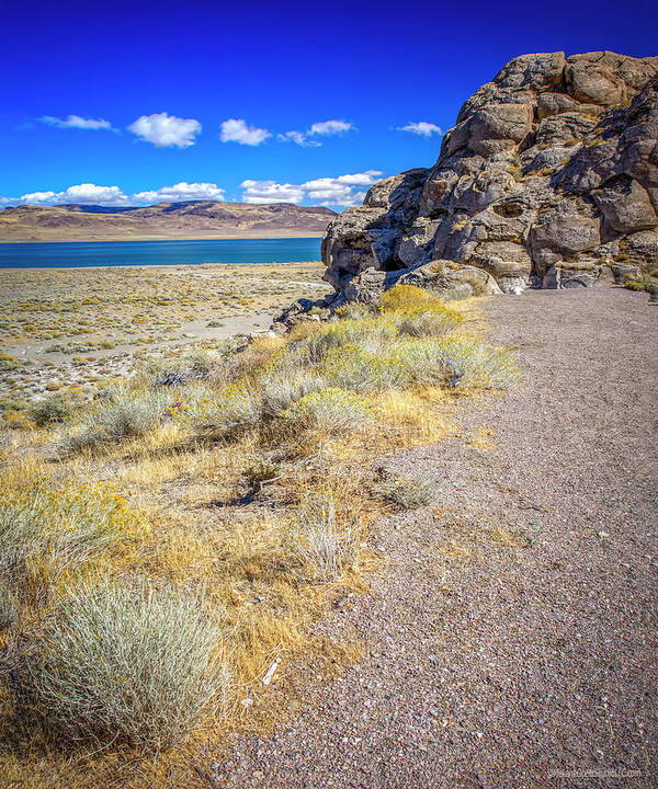 Hot Poster featuring the photograph Indian Head Beach Pyramid Lake Nevada by LeeAnn McLaneGoetz McLaneGoetzStudioLLCcom